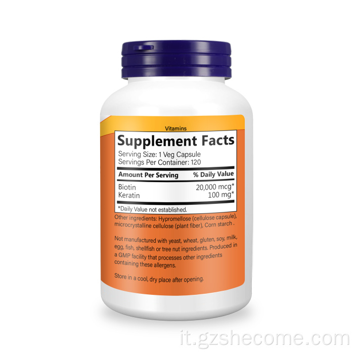 Supplemento di biotina Supporto capelli sani, pelle e unghie